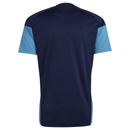 Rückansicht des Spanien Trainingsshirts in Dunkelblau für Herren.