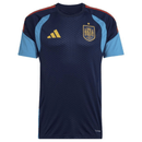 Spanien Trainingsshirt 26/27 in Dunkelblau, Ansicht von vorne.